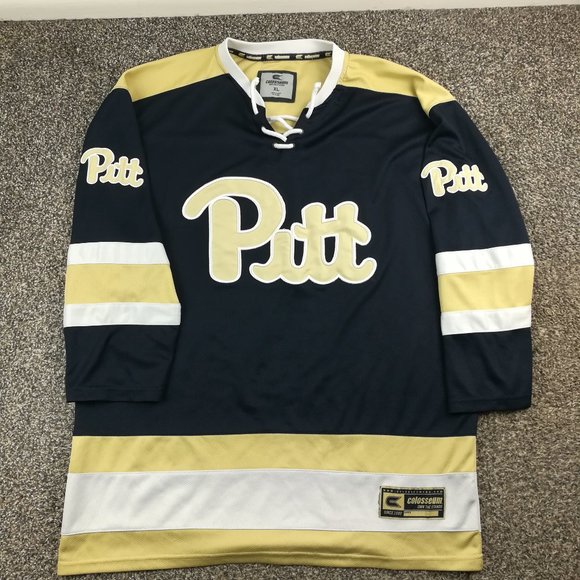 Vintage Colosseum University of Pittsburgh Pitt Panthers Hockey Jersey Mens XL - Picture 1 of 8